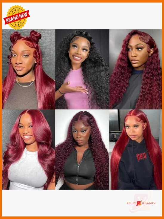 250 Density 30 Inch Deep Wave Lace Front Wig Human Hair Pre Plucked main image 6